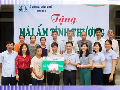 Tổ chức TCVM Thanh Hóa trao tặng 'Mái ấm tình thương' cho thành viên vay vốn có hoàn cảnh khó khăn