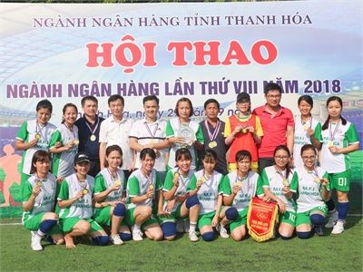 TCVM Thanh Hóa ghi dấu ấn tại Hội thao ngành Ngân hàng năm 2018